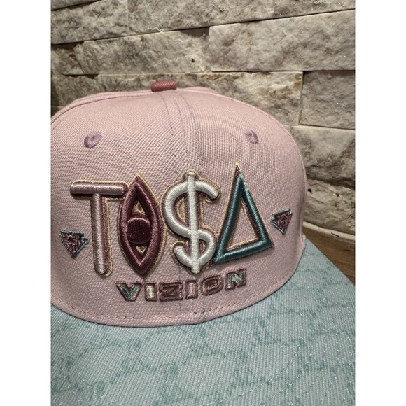 TISA Vizion Club Member Hat Pink Teal Fitted 7 1/2 HeadGear Classics Brand - Picture 2 of 6